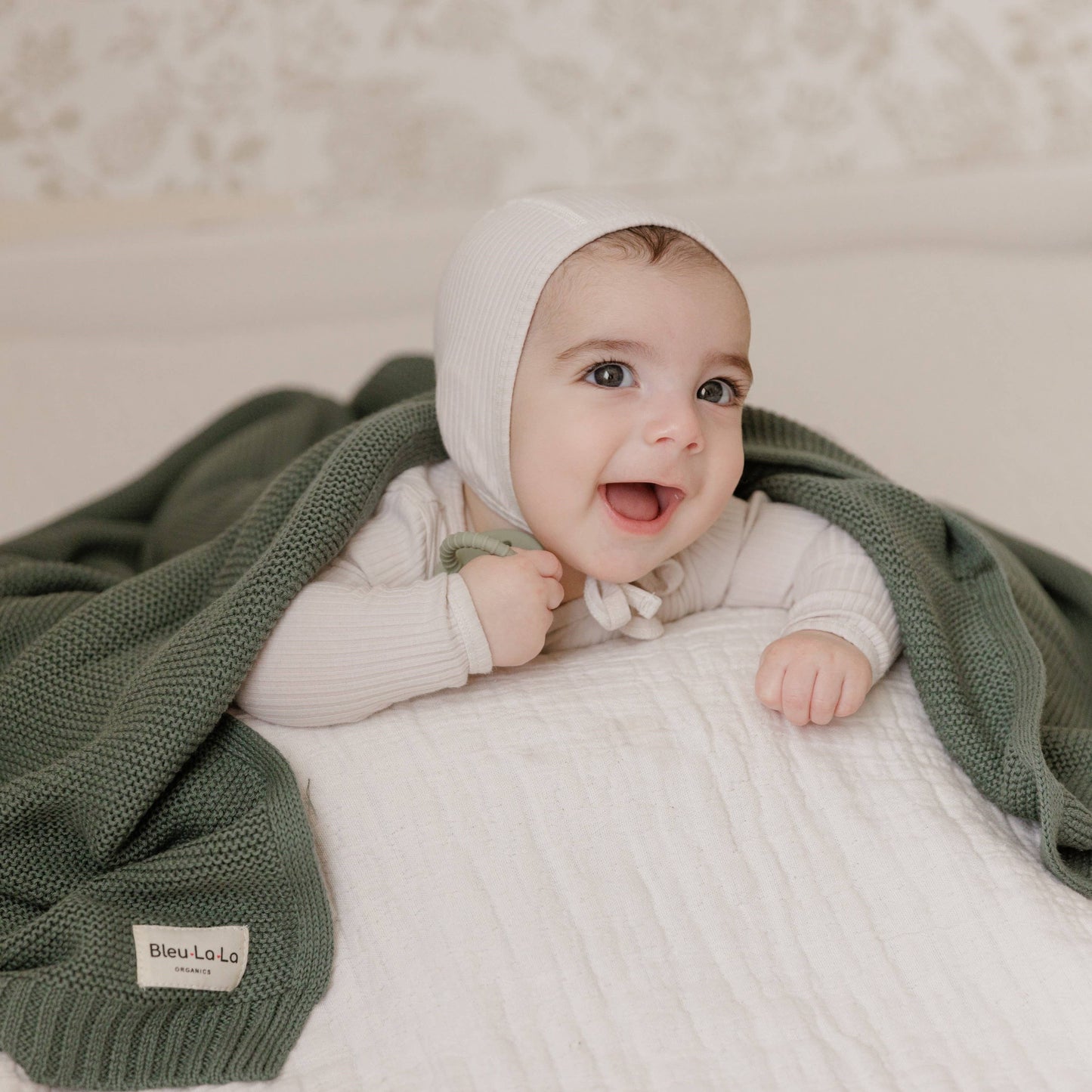 Heritage Knit 100% Organic Cotton Swaddle Baby Blanket