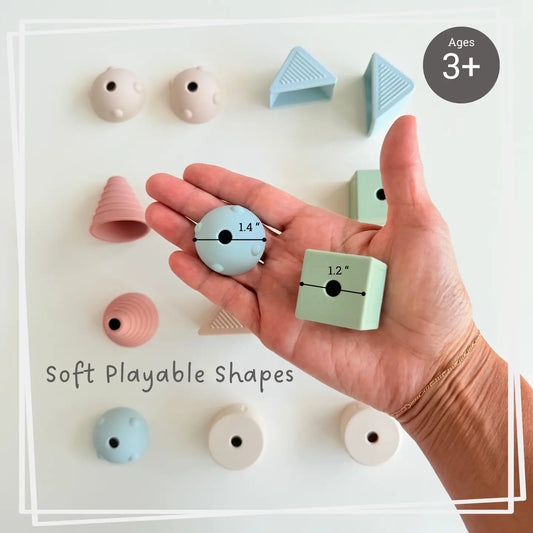 Montessori Lacing Toy – 14 Soft Color Silicone Beads