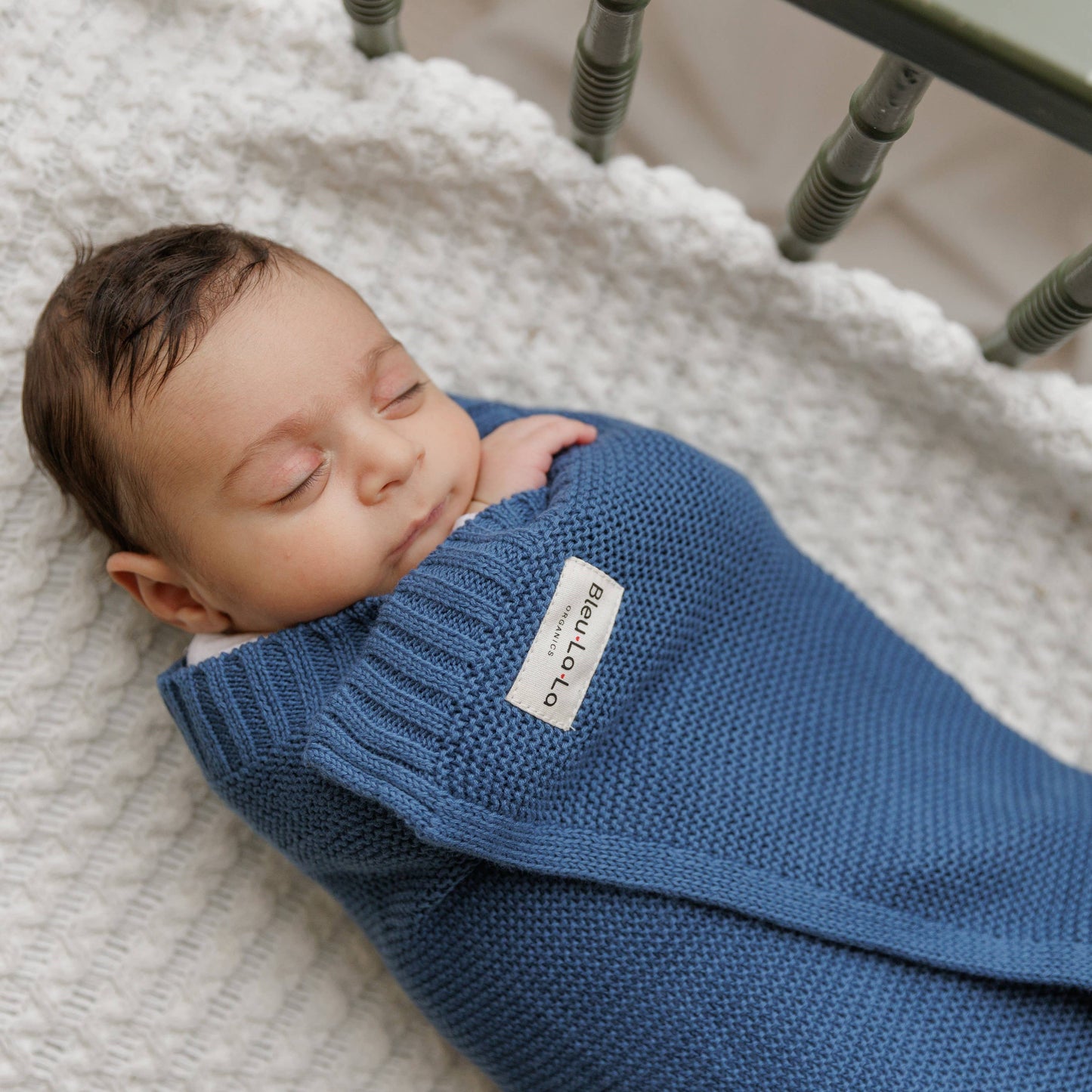 Heritage Knit 100% Organic Cotton Swaddle Baby Blanket