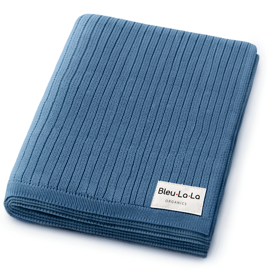 100% Luxury Organic Cotton Ribbed Baby Swaddle Blanket