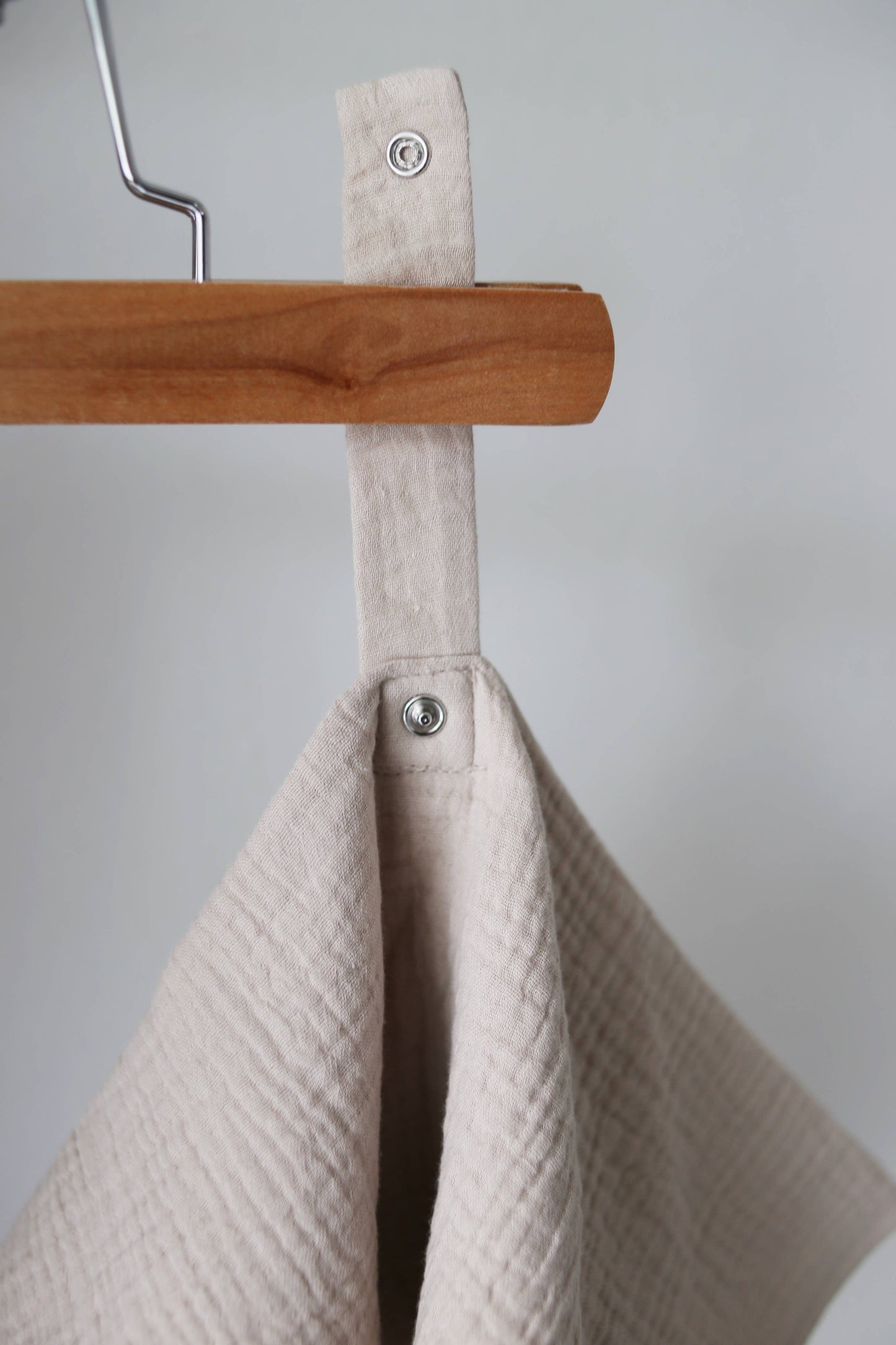 Natural Sand Organic Cotton Muslin Lovey Blanket
