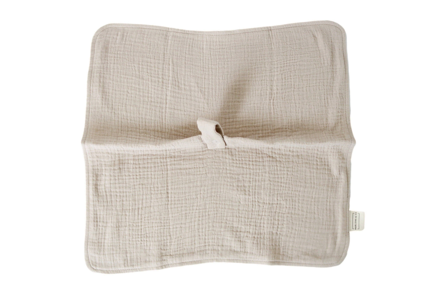 Natural Sand Organic Cotton Muslin Lovey Blanket