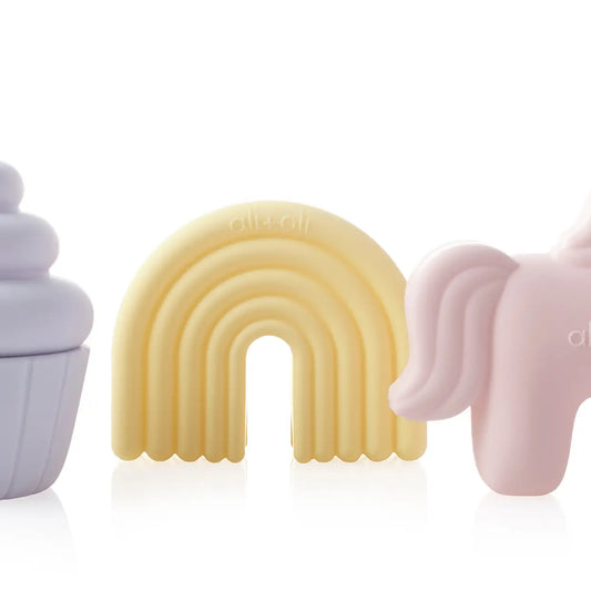 3pc Unicorn Bath Toys Bpa-Free Food-Grade Silicone