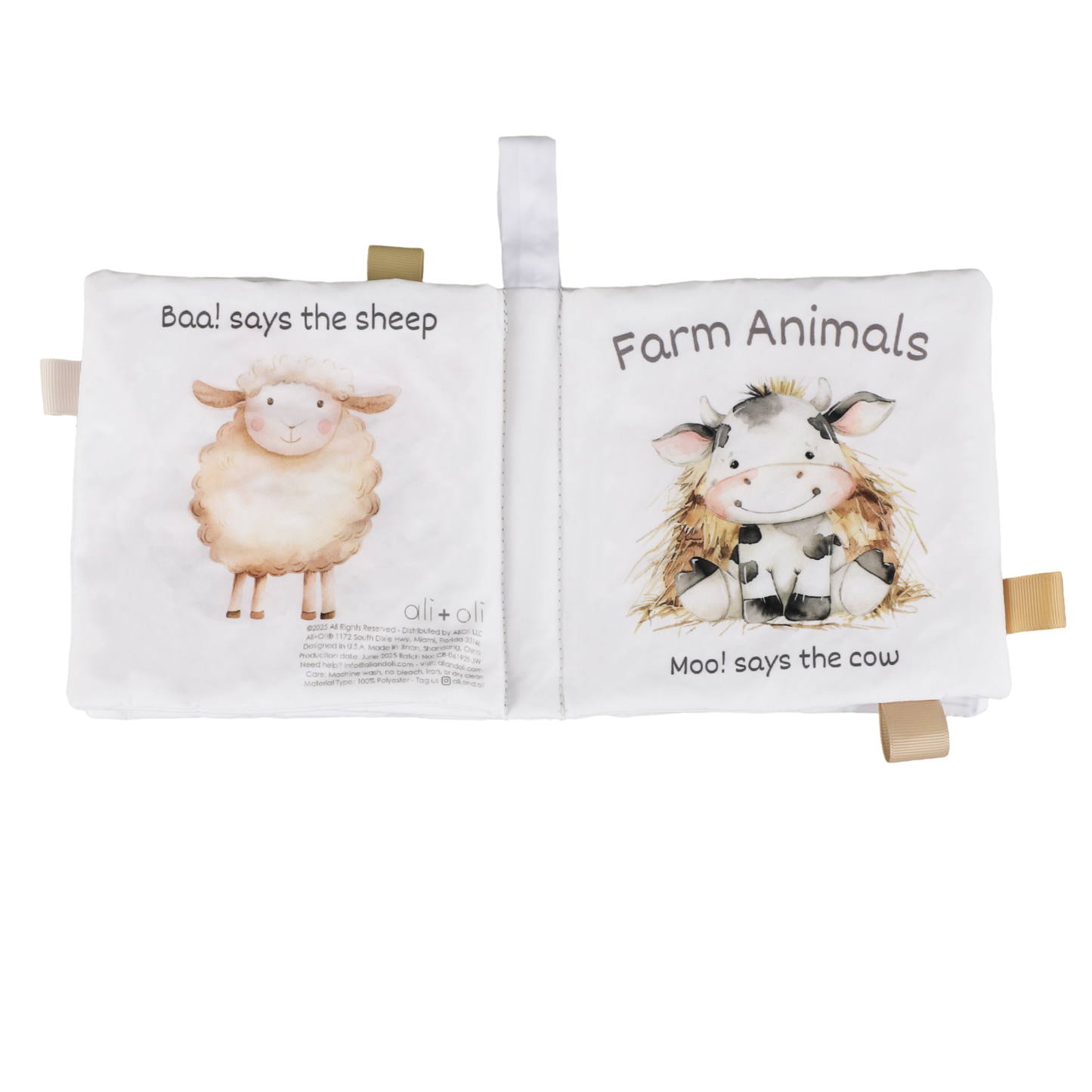 Farm Animals – 10-Page Crinkle Cloth Book for Toddlers