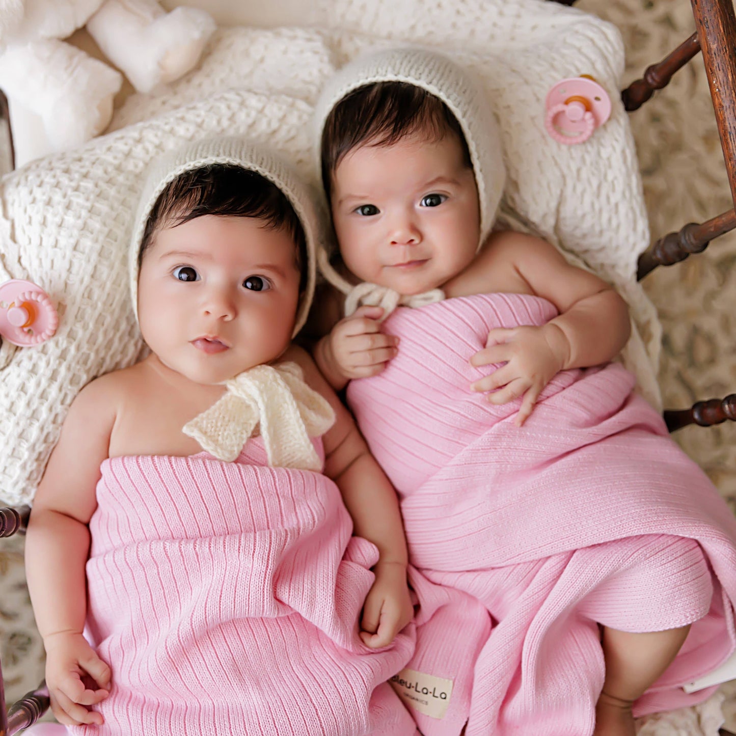 100% Luxury Organic Cotton Ribbed Baby Swaddle Blanket