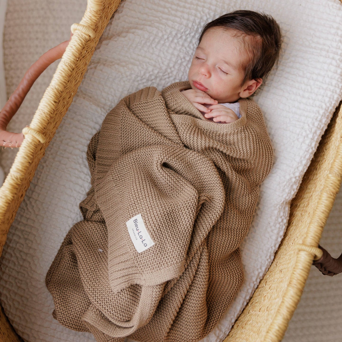 Heritage Knit 100% Organic Cotton Swaddle Baby Blanket