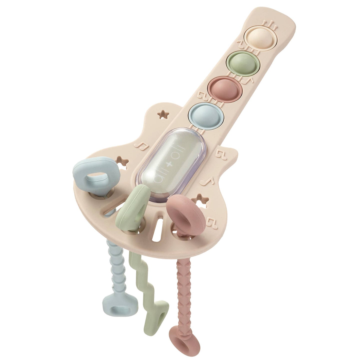 Guitar-Shaped Sensory Pull & Teether Activity Toy