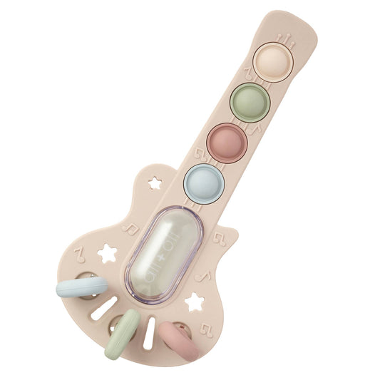Guitar-Shaped Sensory Pull & Teether Activity Toy