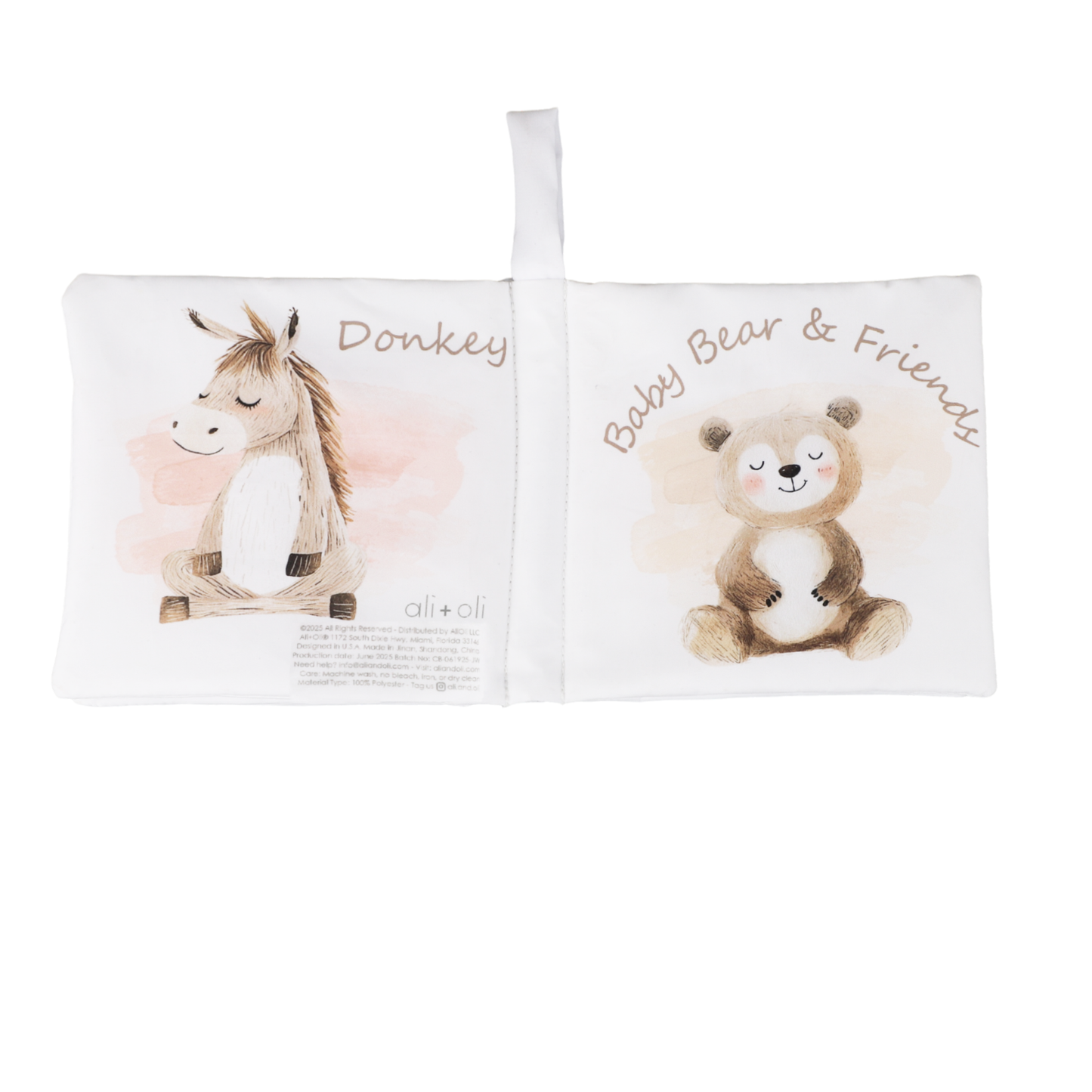 Baby Bear and Friends – Soft Crinkle Cloth Book for Toddlers
